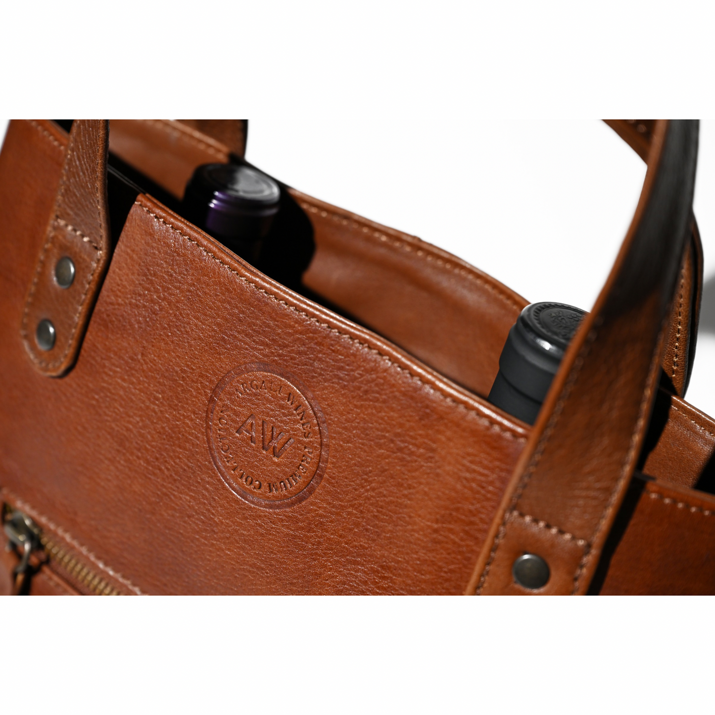 TWO WINE BOTTLE TOTE IN BLUE