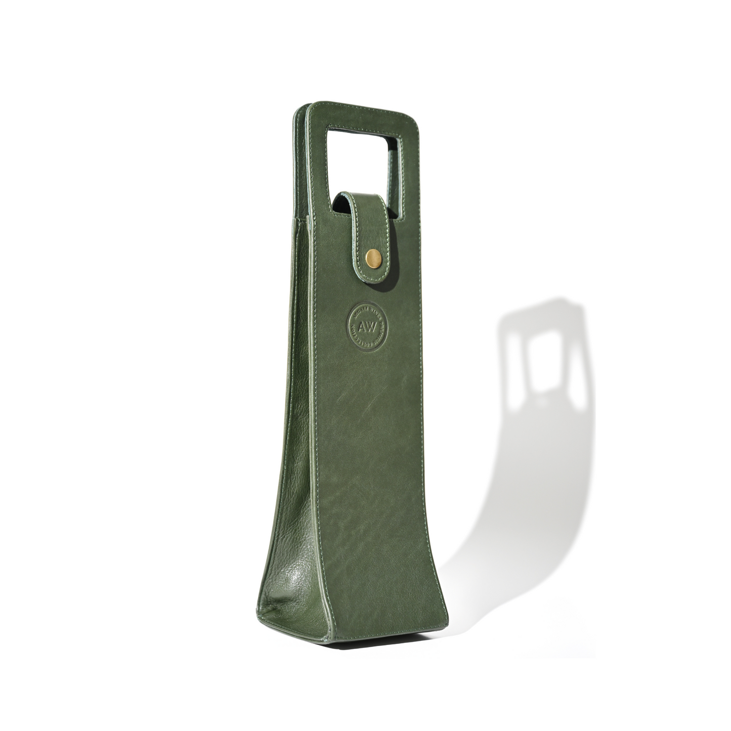 SINGLE WINE BOTTLE TOTE IN OLIVE