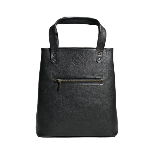 TWO WINE BOTTLE TOTE IN BLACK