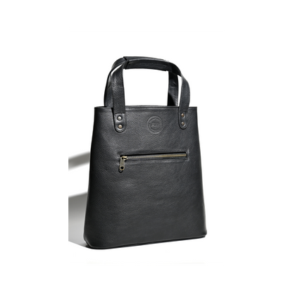 TWO WINE BOTTLE TOTE IN BLACK