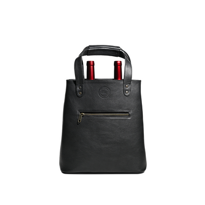 TWO WINE BOTTLE TOTE IN BLUE