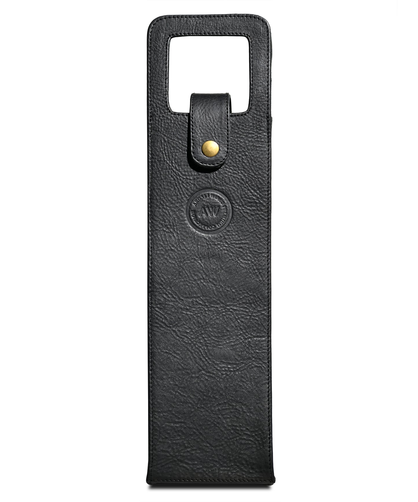 SINGLE WINE BOTTLE TOTE IN BROWN