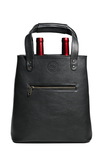 TWO WINE BOTTLE TOTE IN OLIVE